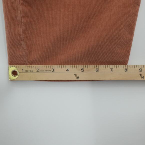 We the Free Pants Womens 28 Coral Corduroy‎ Straight Leg Side Zip Boho Western - Picture 7 of 12